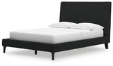 Cadmori Black Full Upholstered Platform Bed from Ashley - Luna Furniture