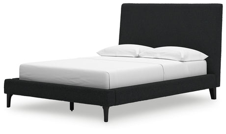 Cadmori Black Full Upholstered Platform Bed from Ashley - Luna Furniture