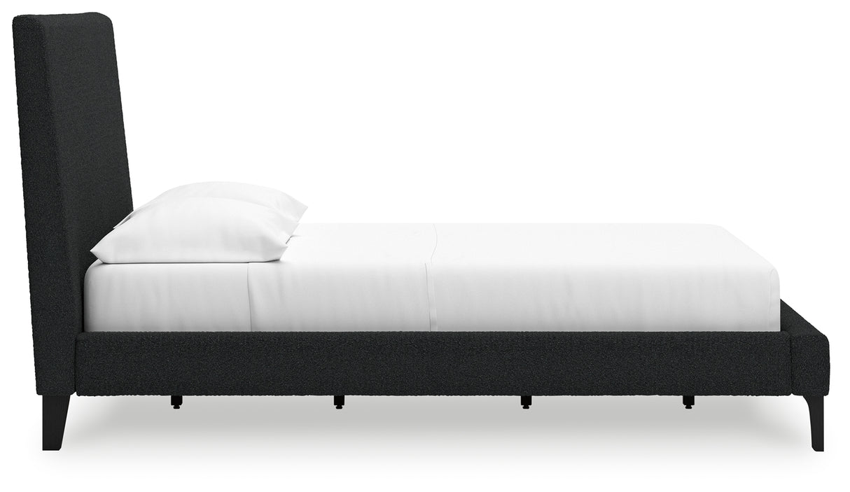 Cadmori Black Full Upholstered Platform Bed from Ashley - Luna Furniture