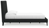 Cadmori Black Full Upholstered Platform Bed from Ashley - Luna Furniture