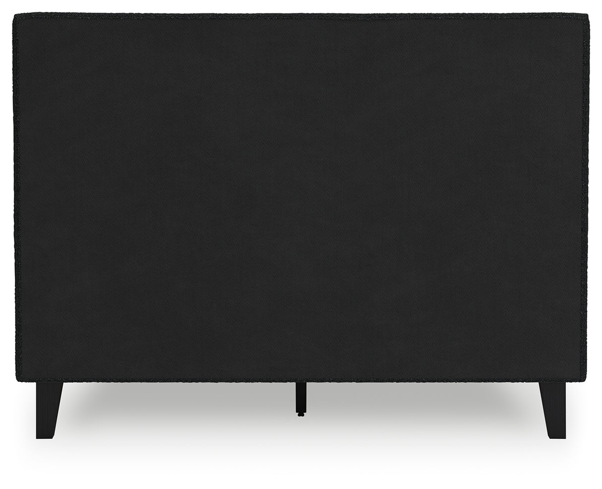 Cadmori Black Full Upholstered Platform Bed from Ashley - Luna Furniture