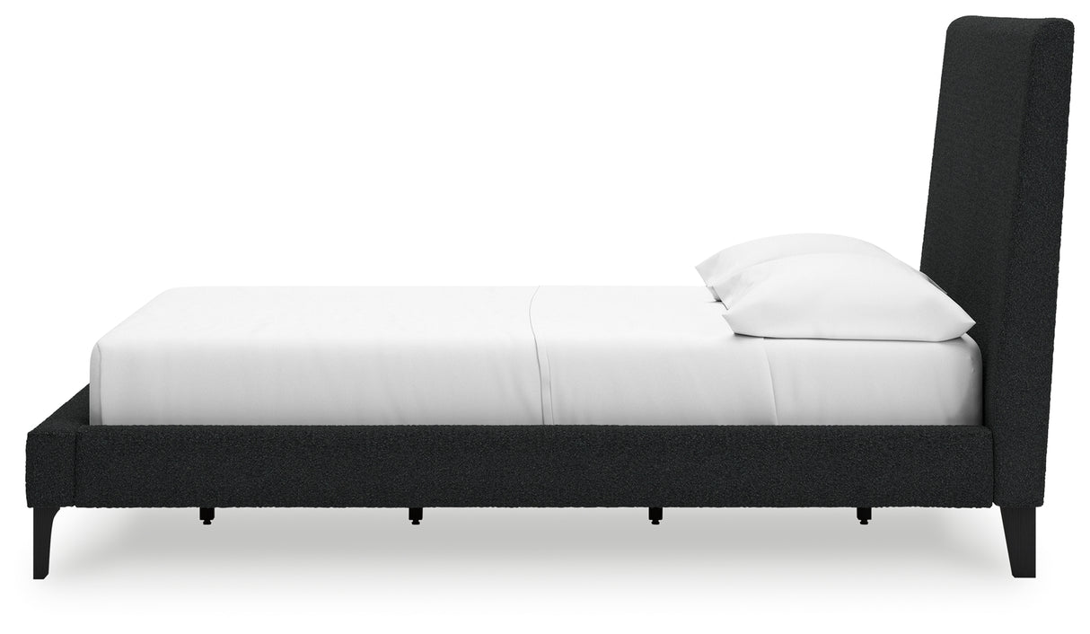 Cadmori Black Full Upholstered Platform Bed from Ashley - Luna Furniture