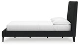 Cadmori Black Full Upholstered Platform Bed from Ashley - Luna Furniture