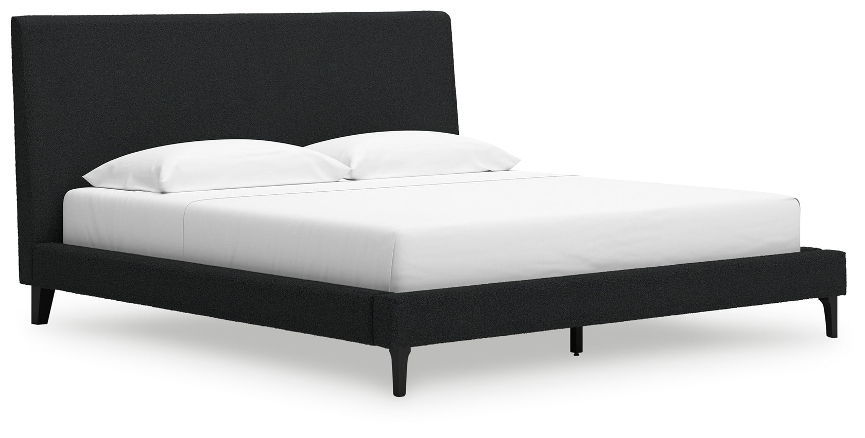 Cadmori Black King Upholstered Platform Bed from Ashley - Luna Furniture