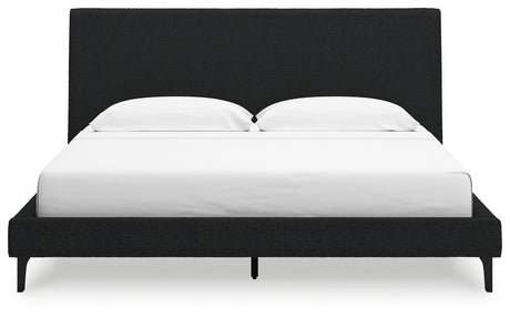 Cadmori Black Upholstered Platform Bedroom Set from Ashley - Luna Furniture