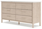 Cadmori Queen Upholstered Panel Bed with Dresser and 2 Nightstands in Two-tone from Ashley - Luna Furniture