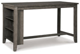 Caitbrook Counter Height Dining Table and 2 Barstools in Gray from Ashley - Luna Furniture