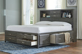 Caitbrook Gray Queen Storage Bed, 2 Chests and 2 Nightstands from Ashley - Luna Furniture