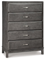 Caitbrook Gray Queen Storage Bed, 2 Chests and 2 Nightstands from Ashley - Luna Furniture