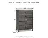 Caitbrook Gray Queen Storage Bed, 2 Chests and 2 Nightstands from Ashley - Luna Furniture