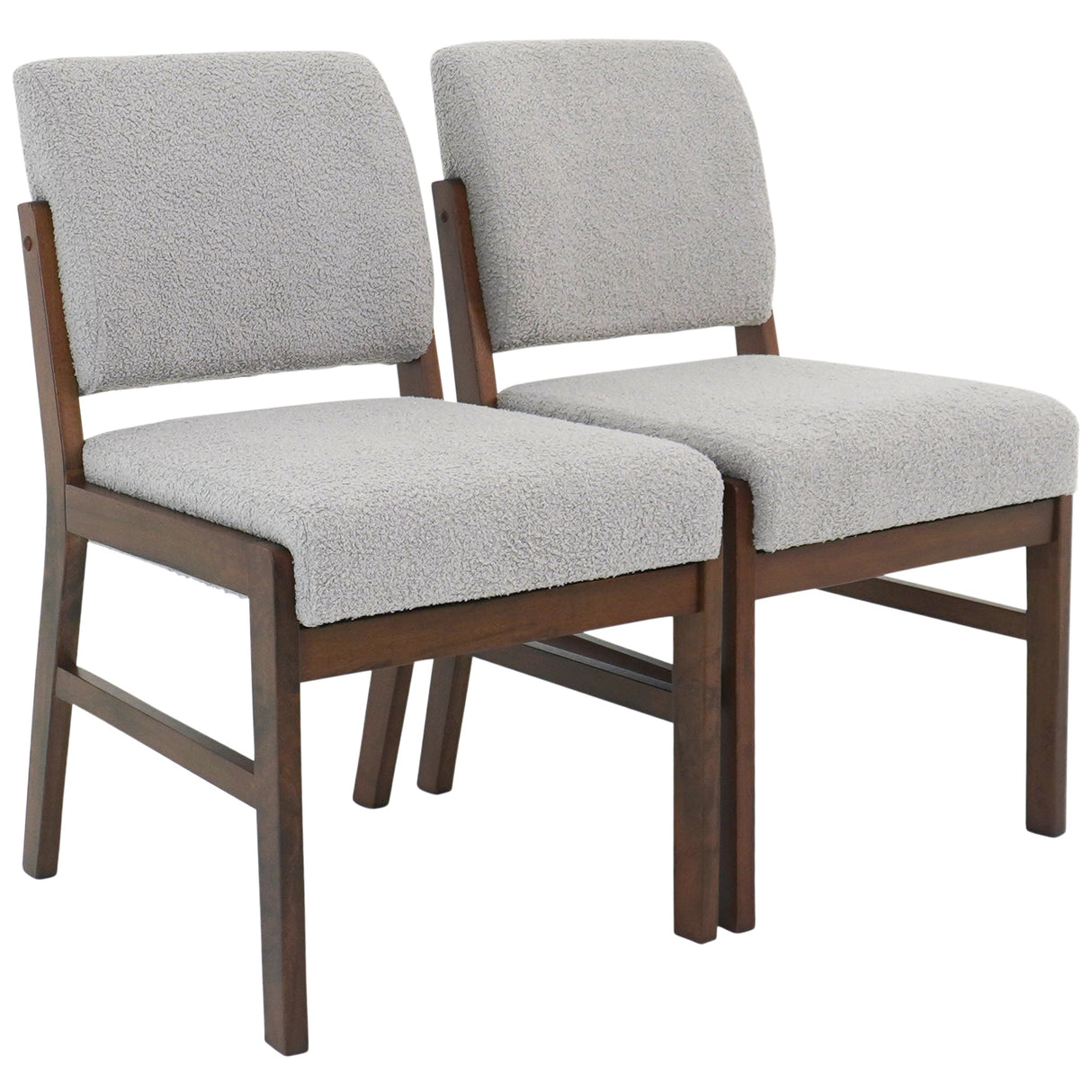 Caldwell Light Gray Boucle Dining Chair from Ashcroft Furniture - Luna Furniture