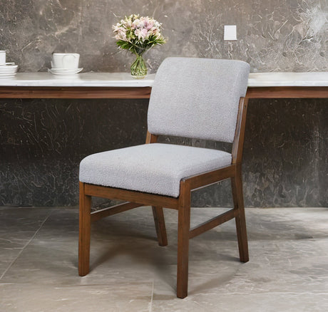 Caldwell Light Gray Boucle Dining Chair from Ashcroft Furniture - Luna Furniture