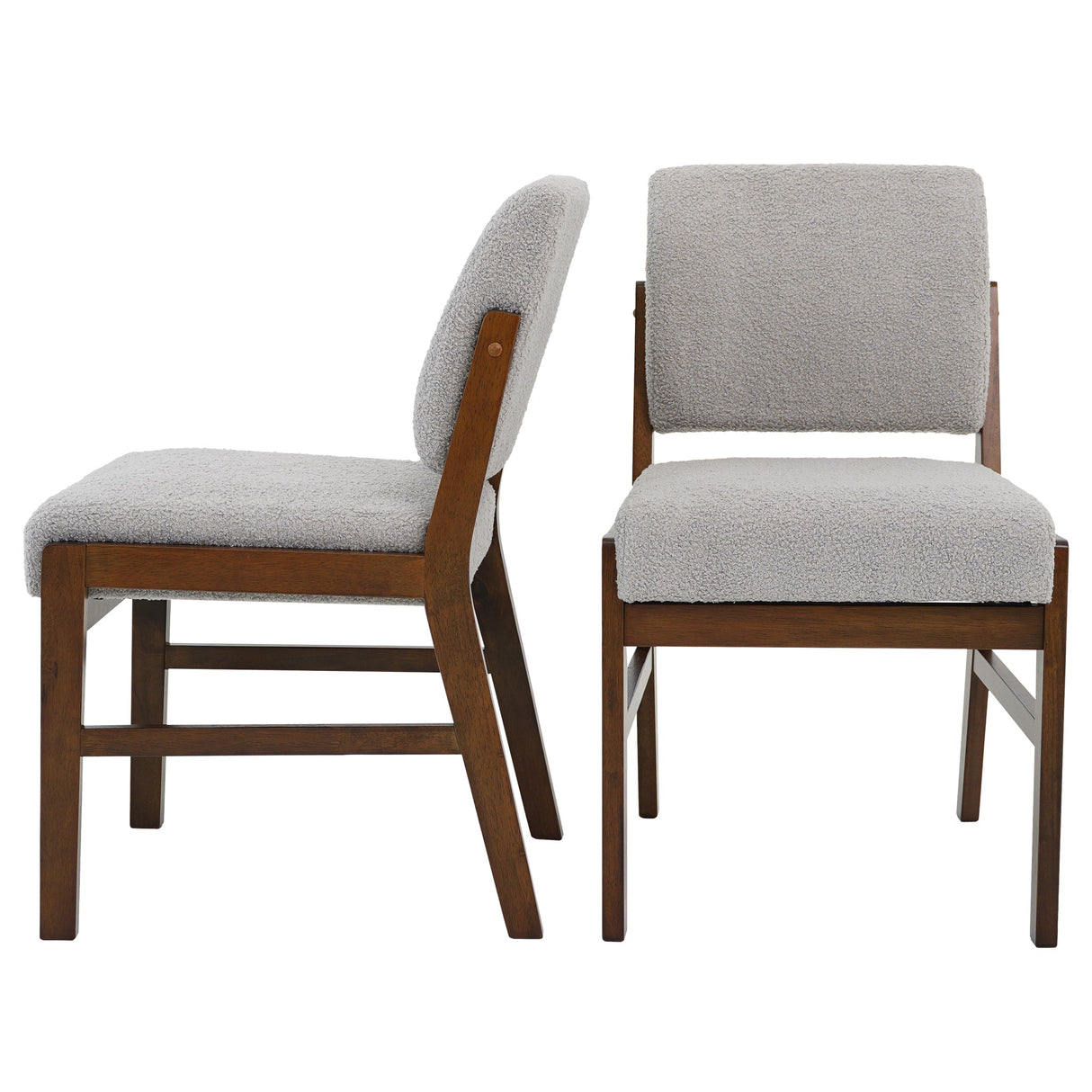 Caldwell Light Gray Boucle Dining Chair from Ashcroft Furniture - Luna Furniture