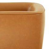 Callan Tan Vegan Leather Swivel Chair from Midinmod - Luna Furniture