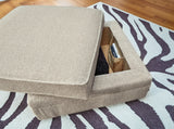 Calnita Chair and Ottoman in Sisal from Ashley Furniture - Luna Furniture