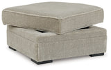 Calnita Chair and Ottoman in Sisal from Ashley Furniture - Luna Furniture