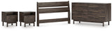 Calverson Mocha Full Panel Headboard with Dresser and 2 Nightstands from Ashley Furniture - Luna Furniture