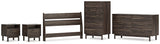 Calverson Mocha Full Panel Headboard with Dresser, Chest and 2 Nightstands from Ashley Furniture - Luna Furniture