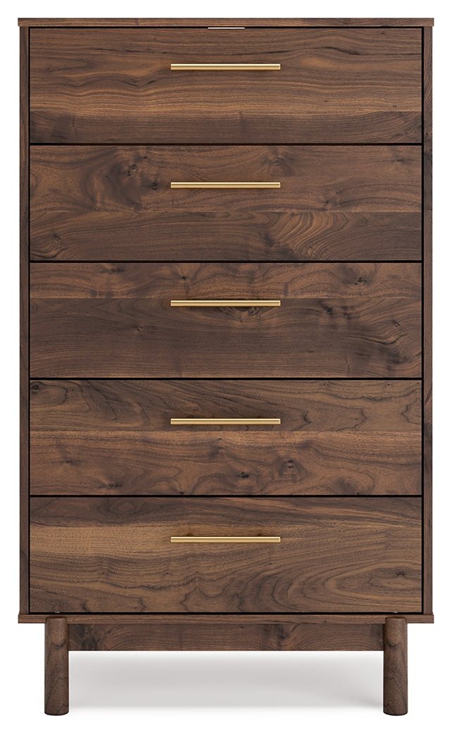 Calverson Mocha Full Panel Headboard with Dresser, Chest and Nightstand from Ashley - Luna Furniture