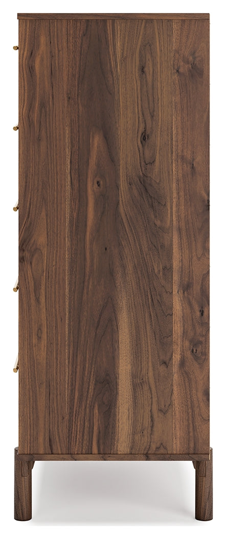 Calverson Mocha Full Panel Headboard with Dresser, Chest and Nightstand from Ashley - Luna Furniture