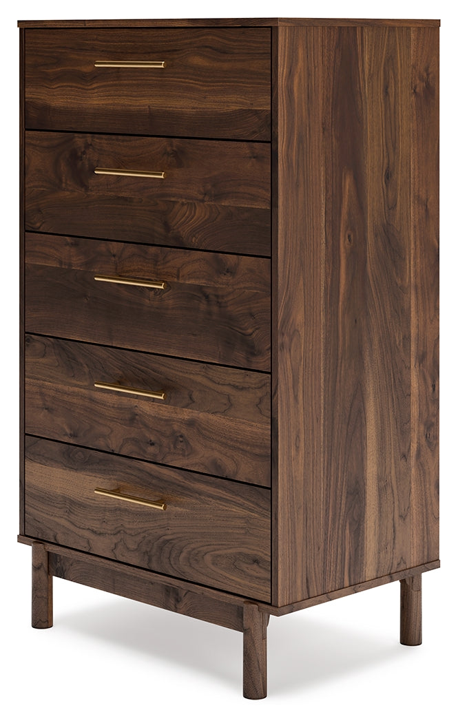 Calverson Mocha Full Panel Headboard with Dresser, Chest and Nightstand from Ashley - Luna Furniture