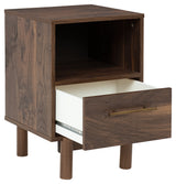Calverson Mocha Full Panel Headboard with Dresser, Chest and Nightstand from Ashley - Luna Furniture