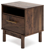 Calverson Mocha Full Panel Headboard with Dresser, Chest and Nightstand from Ashley - Luna Furniture