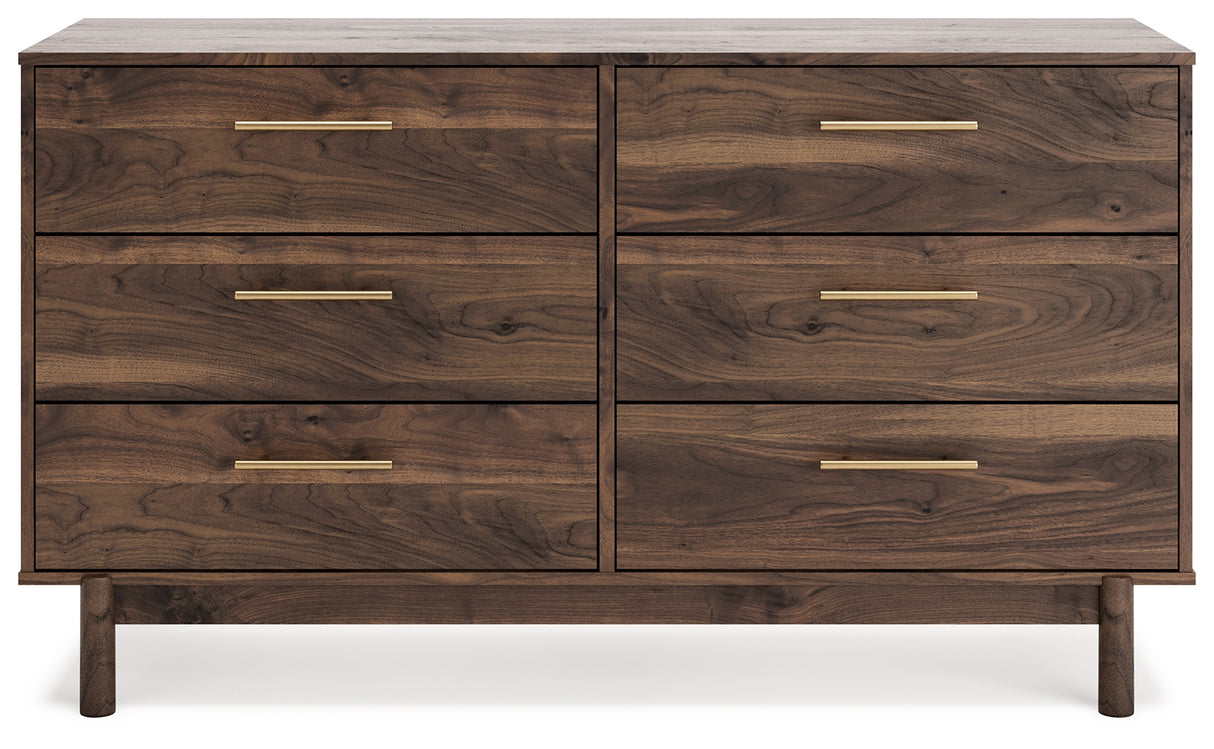 Calverson Mocha Full Panel Headboard with Dresser, Chest and Nightstand from Ashley - Luna Furniture