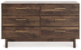 Calverson Mocha Full Panel Headboard with Dresser, Chest and Nightstand from Ashley - Luna Furniture