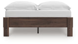 Calverson Mocha Full Platform Bed with Dresser and 2 Nightstands from Ashley Furniture - Luna Furniture