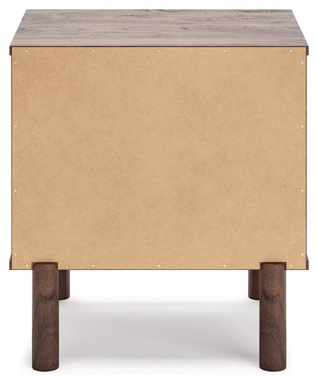 Calverson Mocha Full Platform Bed with Dresser and 2 Nightstands from Ashley Furniture - Luna Furniture