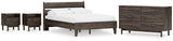 Calverson Mocha Full Platform Bed with Dresser and 2 Nightstands from Ashley Furniture - Luna Furniture