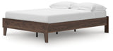Calverson Mocha Full Platform Bed with Dresser and Chest from Ashley Furniture - Luna Furniture
