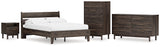 Calverson Mocha Full Platform Bed with Dresser, Chest and Nightstand from Ashley Furniture - Luna Furniture