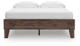 Calverson Mocha Full Platform Bed with Dresser from Ashley Furniture - Luna Furniture