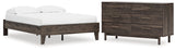 Calverson Mocha Full Platform Bed with Dresser from Ashley Furniture - Luna Furniture