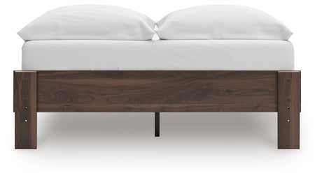Calverson Mocha Full Platform Bed with Dresser from Ashley Furniture - Luna Furniture