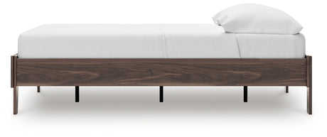 Calverson Mocha Full Platform Bed with Dresser from Ashley Furniture - Luna Furniture
