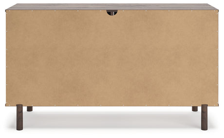 Calverson Mocha Queen Panel Headboard with Dresser and Chest from Ashley Furniture - Luna Furniture