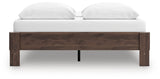 Calverson Mocha Queen Platform Bed with Dresser and 2 Nightstands from Ashley Furniture - Luna Furniture