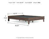 Calverson Mocha Queen Platform Bed with Dresser and 2 Nightstands from Ashley Furniture - Luna Furniture