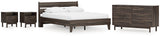 Calverson Mocha Queen Platform Bed with Dresser and 2 Nightstands from Ashley Furniture - Luna Furniture