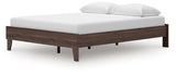 Calverson Mocha Queen Platform Bed with Dresser, Chest and 2 Nightstands from Ashley Furniture - Luna Furniture