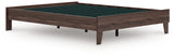 Calverson Mocha Queen Platform Bed with Dresser, Chest and 2 Nightstands from Ashley Furniture - Luna Furniture