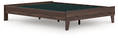 Calverson Mocha Queen Platform Bed with Dresser, Chest and 2 Nightstands from Ashley Furniture - Luna Furniture