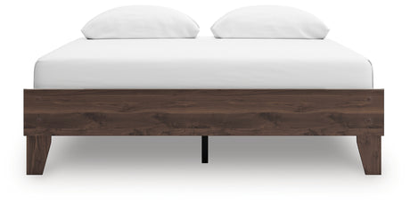 Calverson Mocha Queen Platform Bed with Dresser, Chest and Nightstand from Ashley - Luna Furniture