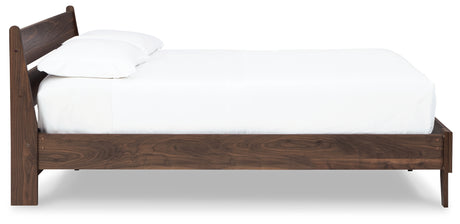 Calverson Mocha Queen Platform Bed with Dresser from Ashley Furniture - Luna Furniture