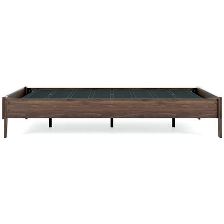 Calverson Queen Platform Bed with Mattress in Mocha from Ashley - Luna Furniture