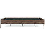 Calverson Queen Platform Bed with Mattress in Mocha from Ashley - Luna Furniture