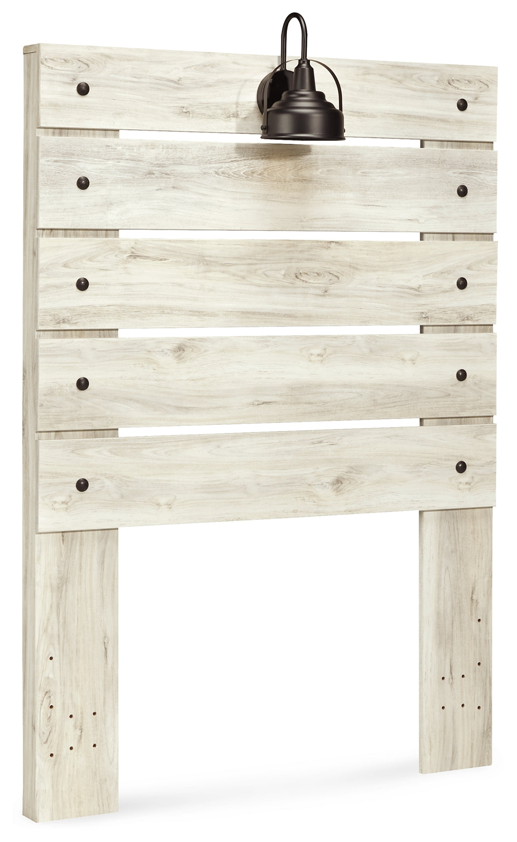Cambeck Twin Panel Headboard Bed with Mirrored Dresser and 2 Nightstands in Whitewash from Ashley - Luna Furniture